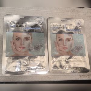 Lux Silver Foil Sheet Mask - Radiant Silver 2pks